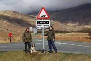 Otter crossing road sign, Kinloch, Isle of Mull