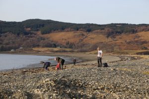 Beach cleaning at Knock Hatchery